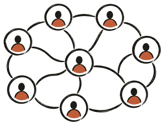A network of connected people